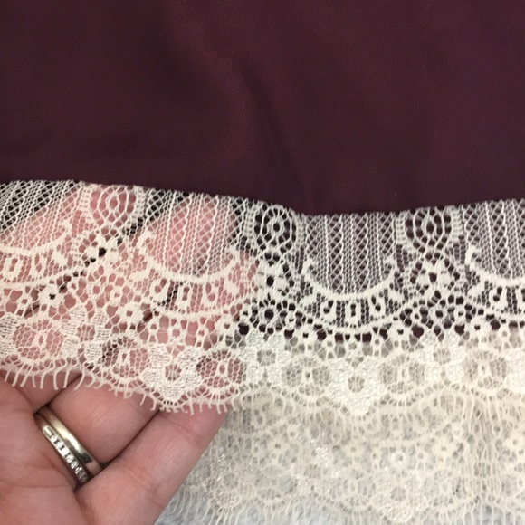 Lauren Conrad pleated blouse in deep purple - Picture 3 of 7